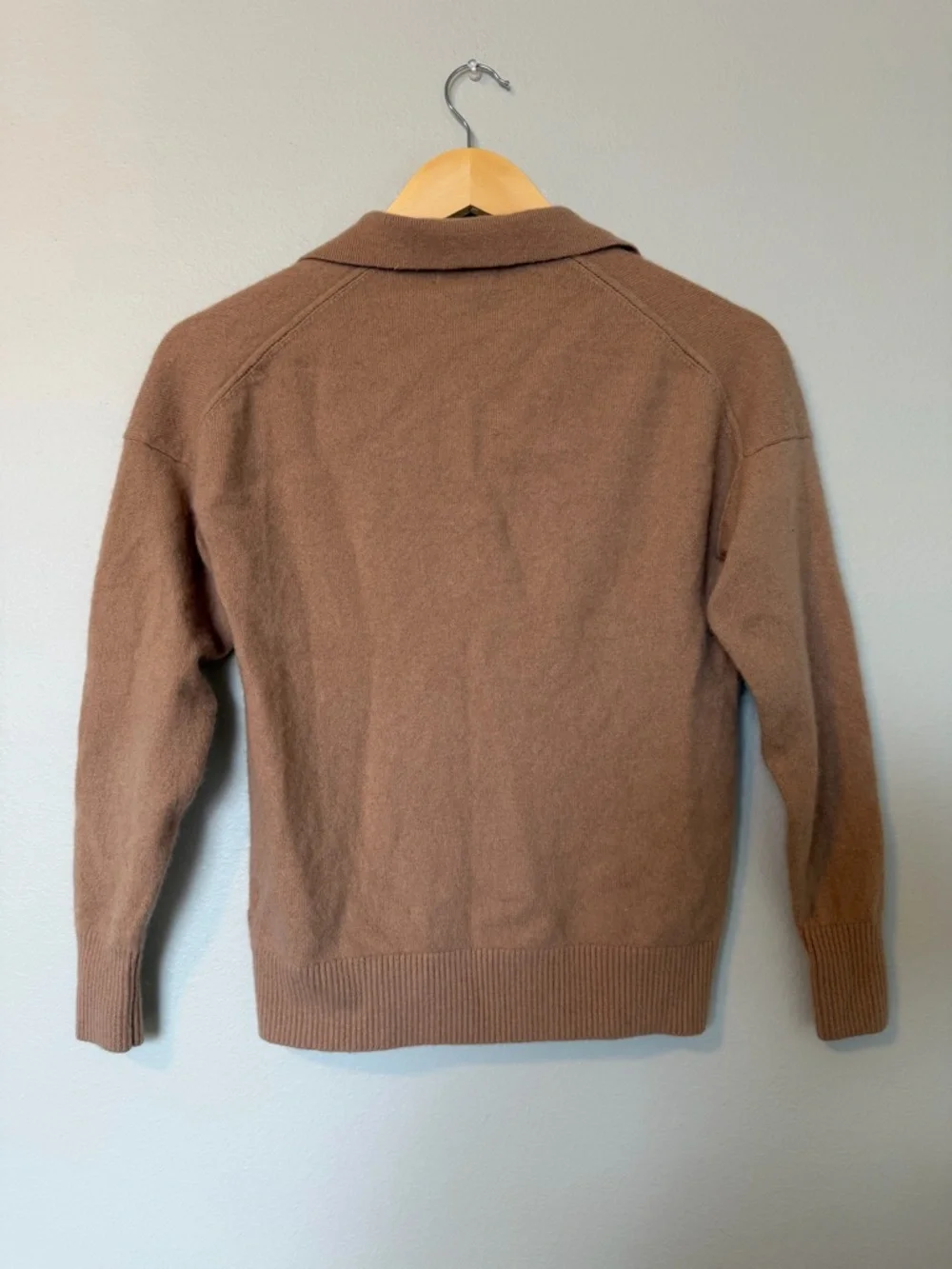 Quince Cashmere V-Neck Polo Sweater - Picture 4 of 4